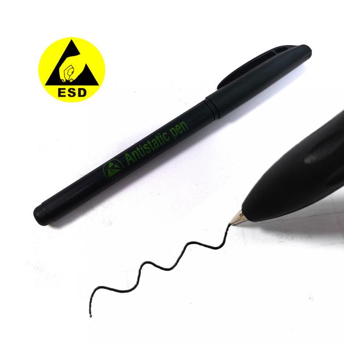0.5mm ESD Antistatic Black Gel Pen With Antistatic Logo For Cleanroom Office 0