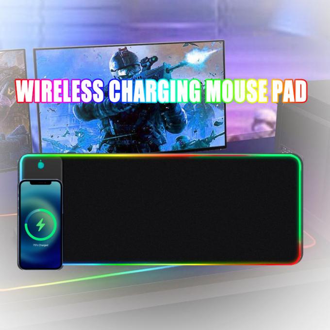 800*300*4mm Colorful LED RGB Mouse Pad Waterproof Wireless Charge Gaming Mouse Pads 0