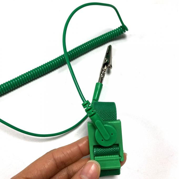 Lab ESD Area Workshop Use Wristband Green Antistatic PU Wrist Strap 1.8M 0