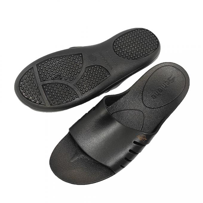 Black Bathroom Anti-Slip Waterproof Home Parent Child Slipper PVC Large Slippers 0