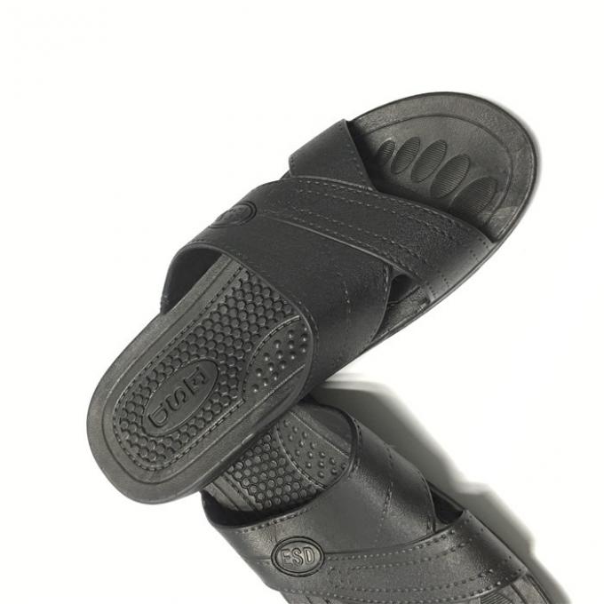Anti static ESD Slipper Cross Type SPU Material Color Blue Black White w/ESD Logo 2