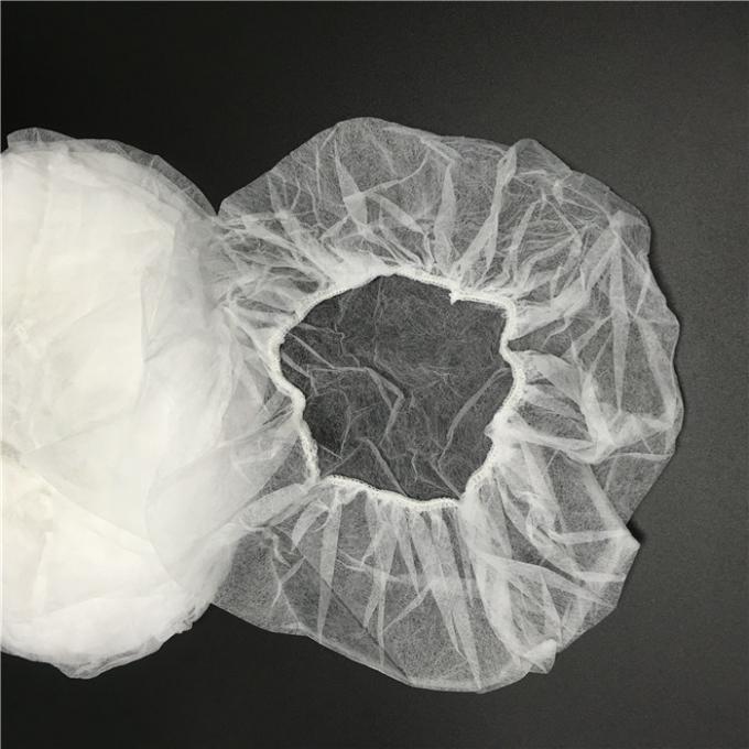 21" Polypropylene Bouffant Caps 10GSM For Examination / Cleanroom Environments 0