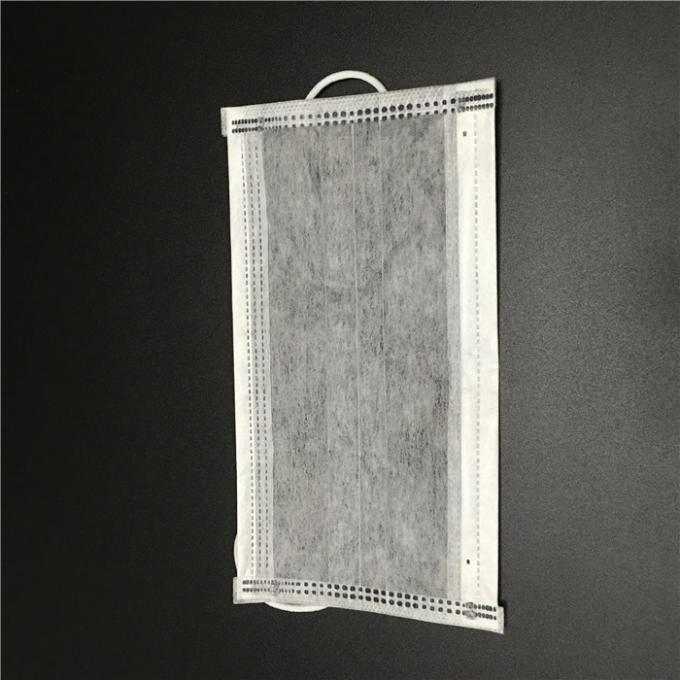 Latex Free Cleanroom Consumables Non Woven Carbon Face Mask 4 PLY Earloop 0
