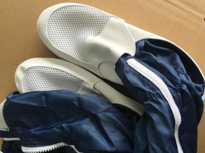 Cleanroom Anti Static Shoes For Long Sleeve ESD Boots White Leather Upper 2