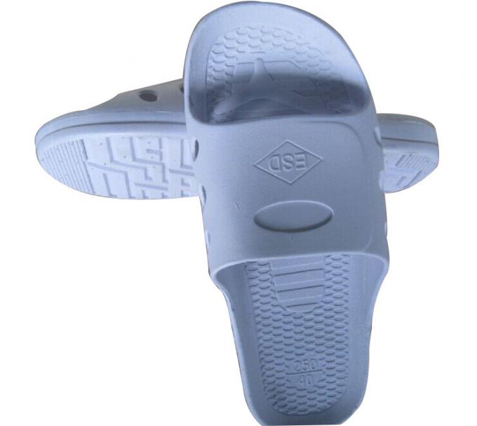 SPU Anti Static ESD Safety Shoes ESD Slipper 6 Hole Type White W/ESD Logo 2