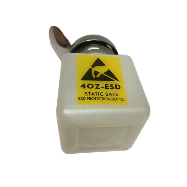 HDPE Surface Coating ESD IPA Dispenser 4OZ 6OZ 8OZ With Stainless Steel Cap 2