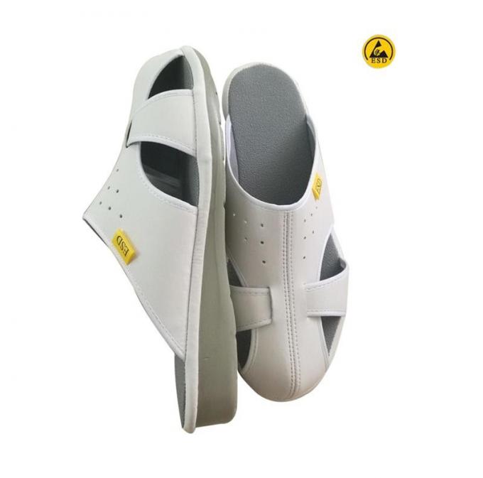 Japanese Style Exquisite Hand Made ESD Footwear White Grey Butterfly Style For Cleanroom 0