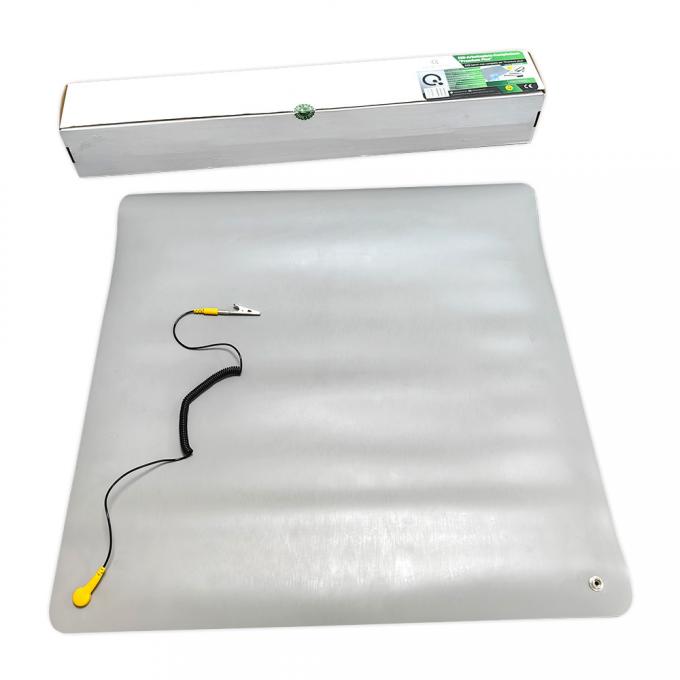 ESD Grey PVC Table Mat Antistatic Mat With Button For Antistatic Area 1