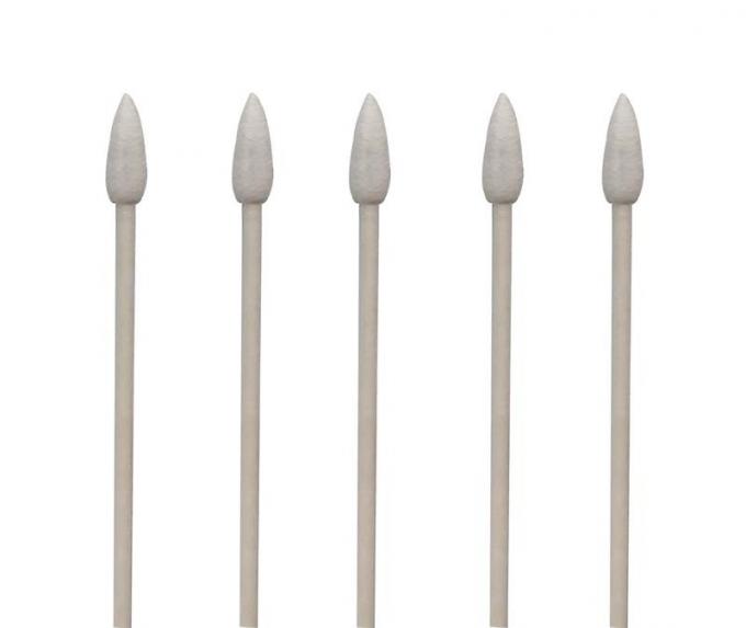 3 Inch Slim Paper Handle Cleanroom Consumables Lint Free Cotton Swabs 12