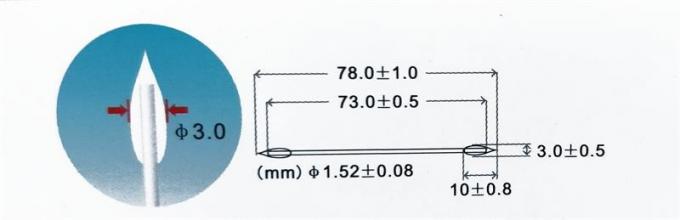 3 Inch Slim Paper Handle Cleanroom Consumables Lint Free Cotton Swabs 5