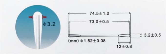 3 Inch Slim Paper Handle Cleanroom Consumables Lint Free Cotton Swabs 1
