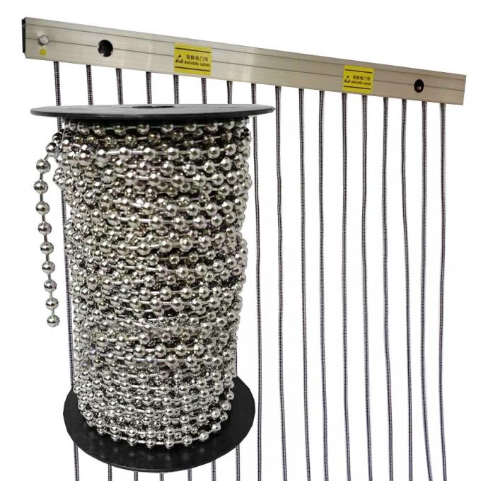 Cleanroom Industry Static Conductive Door Curtain Made Of Stainless Steel Beads For Conductivity 0