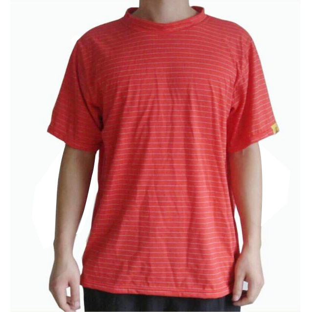 Antistatic Cotton Knitted Fabric ESD Safe Materials 26S/1 Yarn Count ESD T Shirt Fabric 0