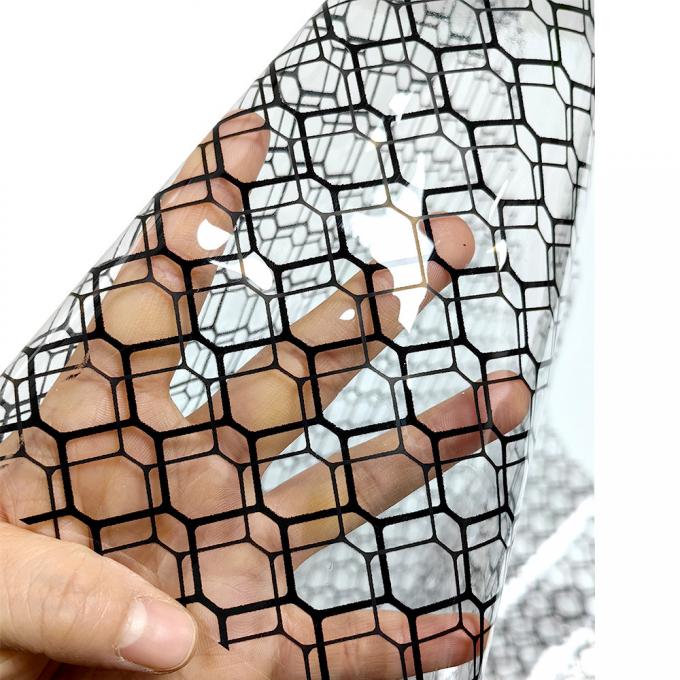 ESD Double Sided Transparent PVC Grid Curtain 0.3mmx1.37mx30m 0