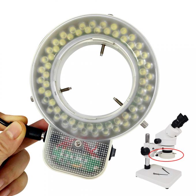 64T Microscope Light Source LED Ring Microscope Lamp 0
