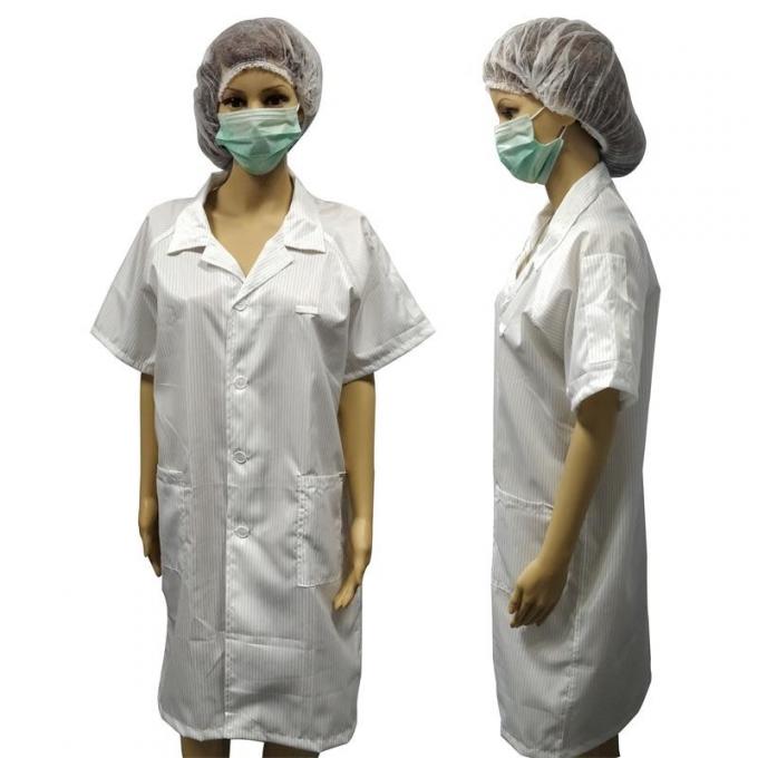 Light Weigth Lab Coat ESD Short Sleeve 3/4 Length Designed For Use In EPA 0