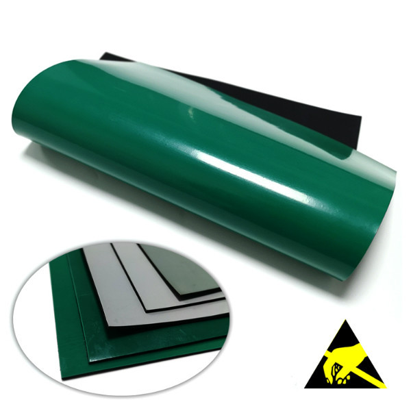Green Blue Black Grey ESD Rubber Mat Anti Static For Workplace Table / Floor 7