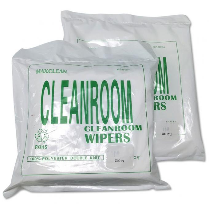 100% Polyester 1009SLE/110 9"X9" Cleanroom Wiper 1
