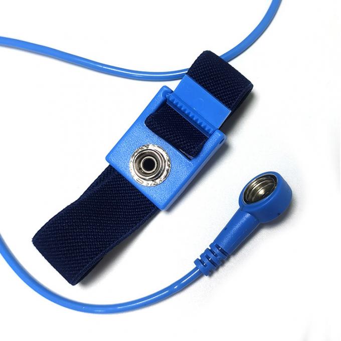 Wired PVC ESD Anti Static Wrist Strap For Electronic Industry 7