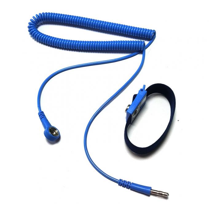 Wired PVC ESD Anti Static Wrist Strap For Electronic Industry 0