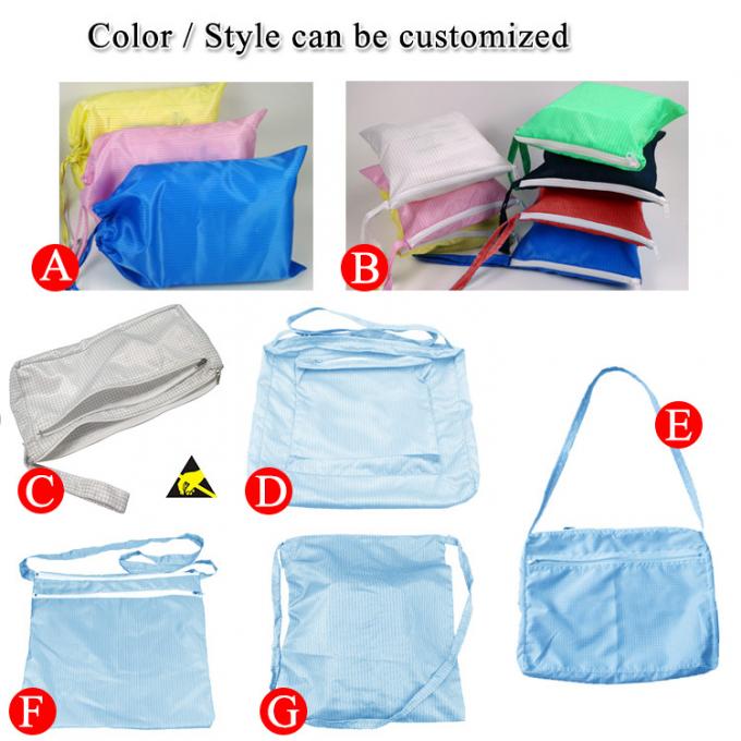 Orange ESD Antistatic Cleanroom Shoulder Strap Bag With 3 Zipper 0