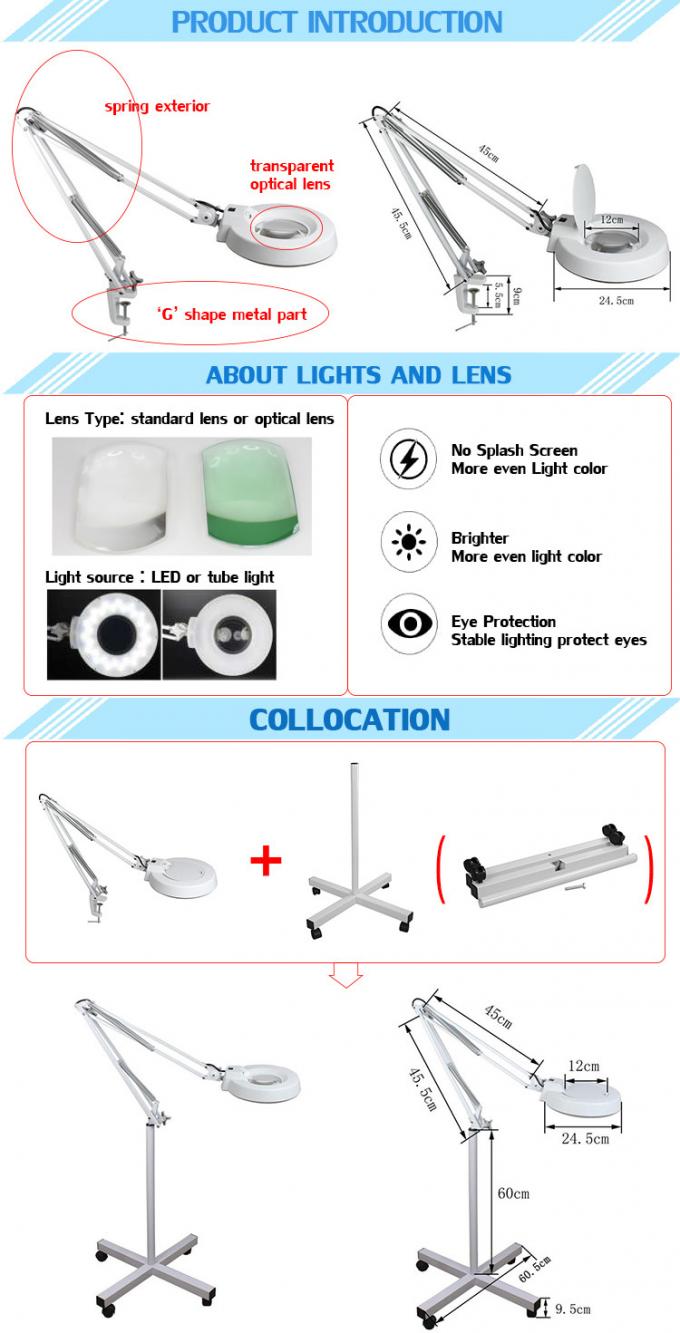 ISO CE Certified Scope Anti Static LED Magnifying Lamp Protect Eyes 0