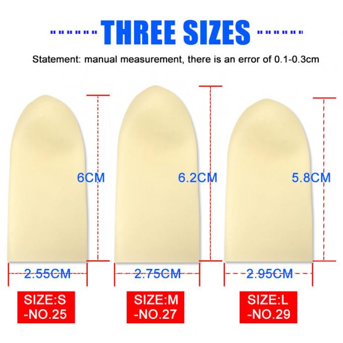 Agricultural Class A 100% Natural Latex Finger Cots Smooth Thickened Beige 0