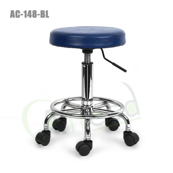 Dust Free ESD PU Anti Static Chairs Blue Adjustable Height 0