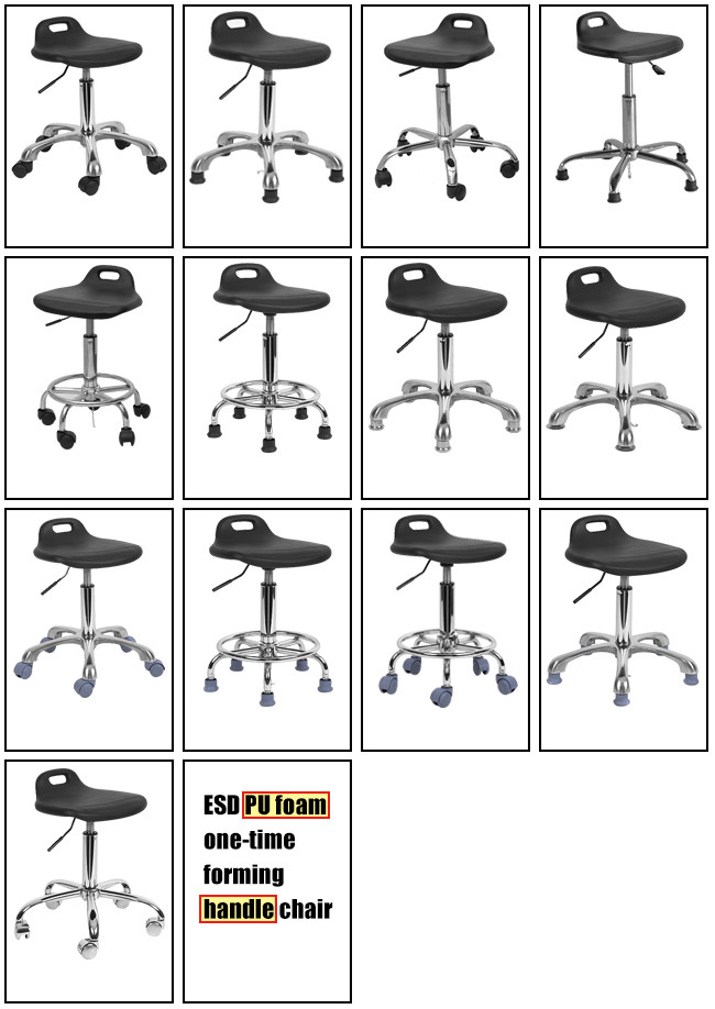 Lab Furniture Office ESD Safe Chairs Adjustable PU One Time Forming 1